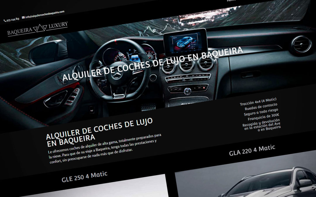 Web Alquiler Coches Baqueira